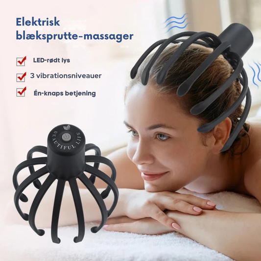 OctoRelief™ – Hovedbundsmassager med Rødt Lys & Stresslindring