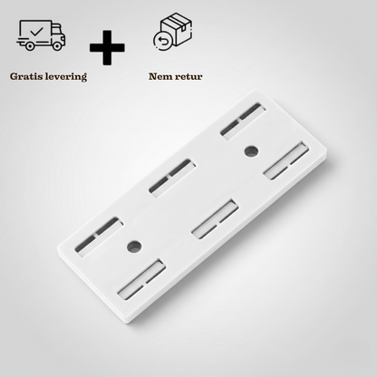 GripDock™ Den bore- og hulfri vægløsning til strømlister og kabelstyring