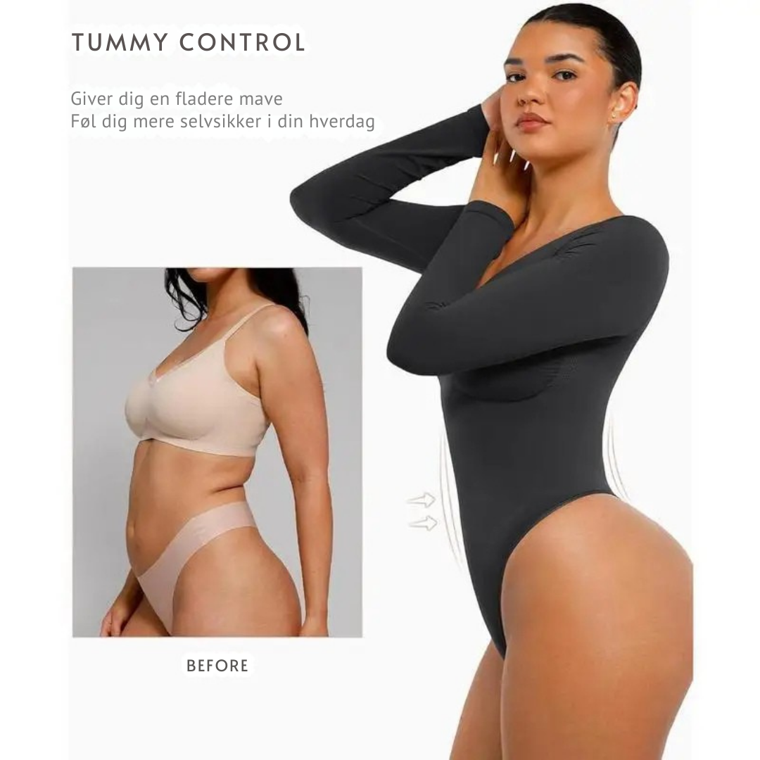 NimmaFit™ Langærmet Kropsformende Dragt — en glatter, smukkere overkrop i én base