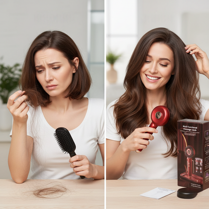 ScalpFlow™ 3-i-1 Hårfornyer: Rødt Lys Terapi kombineret med dybdegående Æltende Massage.