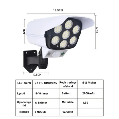 LumiGuard™: 2-i-1 sikkerhedsspotlight med 77 LED'er