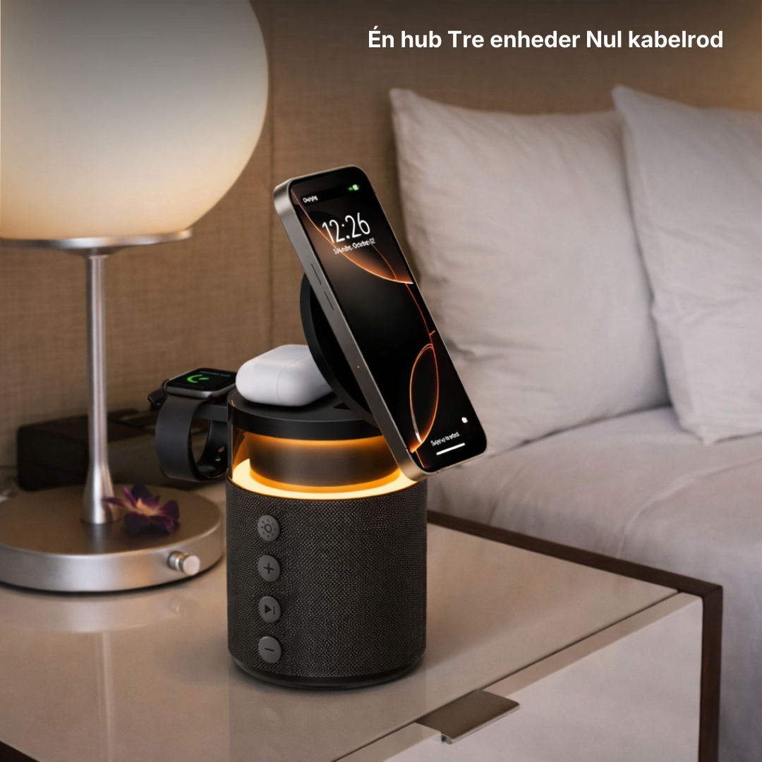 Ambify™: Én hub. Tre enheder. Intet kabelrod.