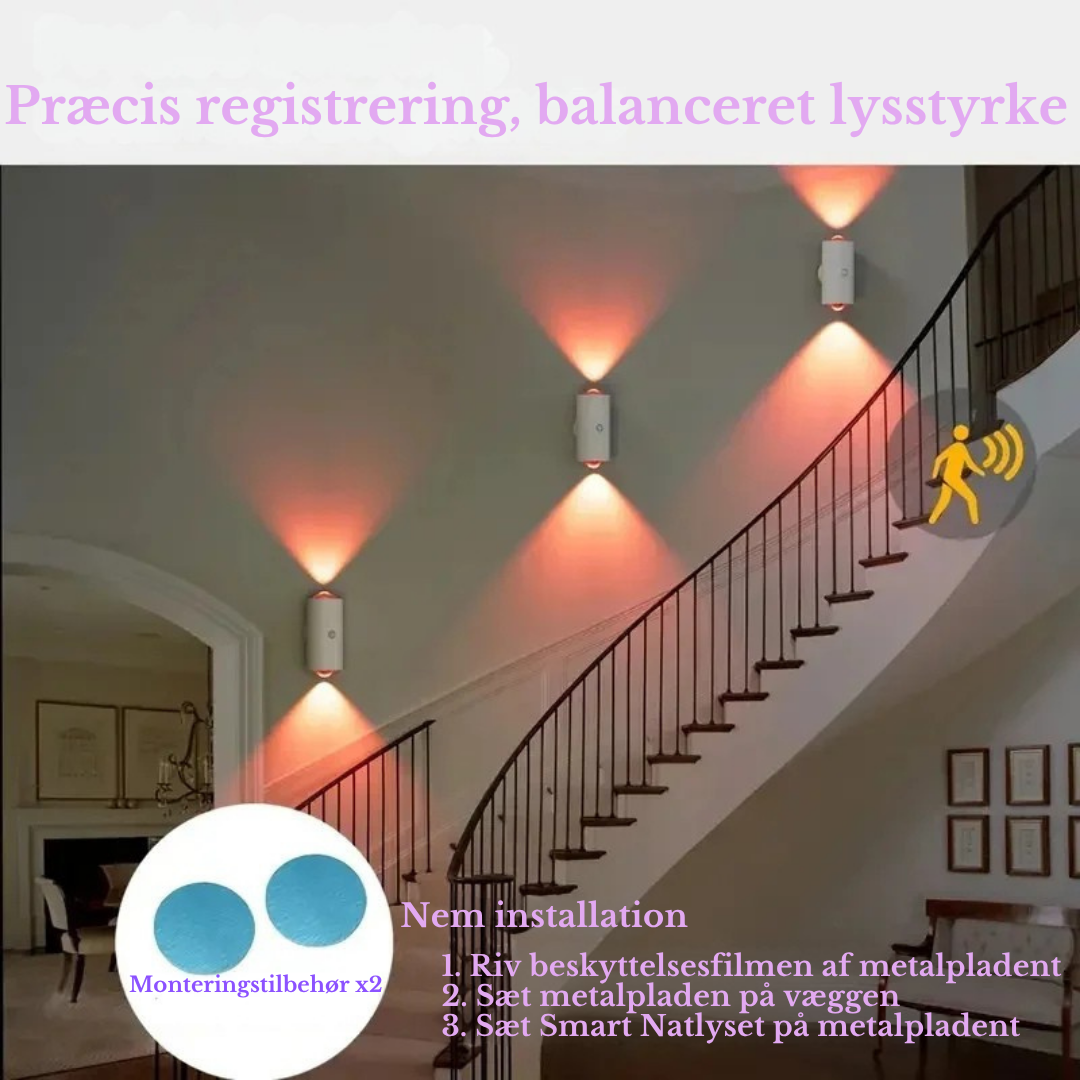 AuraSense™ Trådløs Væglampe: Luksus Up/Down Lys & Smart Bevægelsessensor