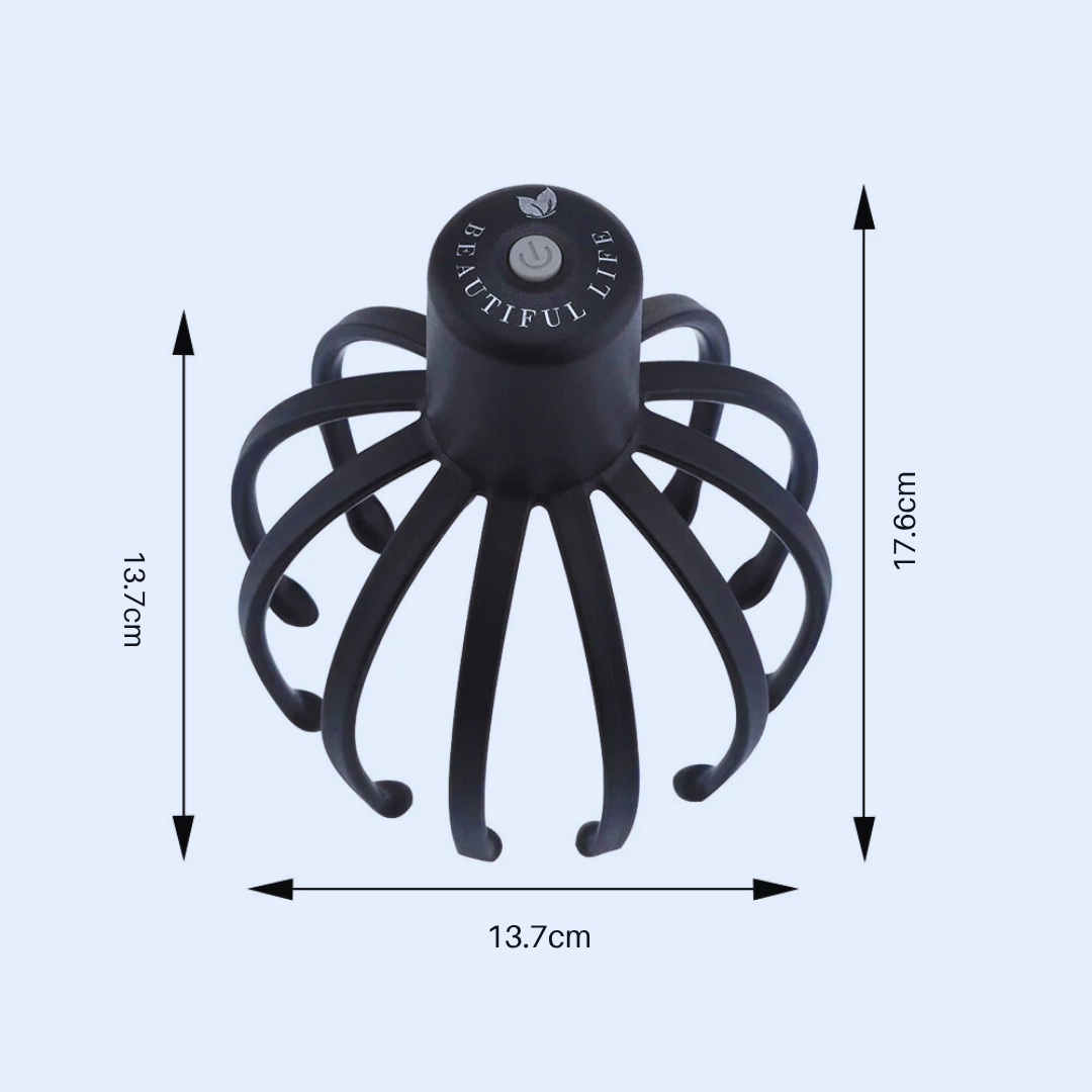 OctoRelief™ – Hovedbundsmassager med Rødt Lys & Stresslindring