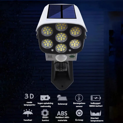 LumiGuard™: 2-i-1 sikkerhedsspotlight med 77 LED'er