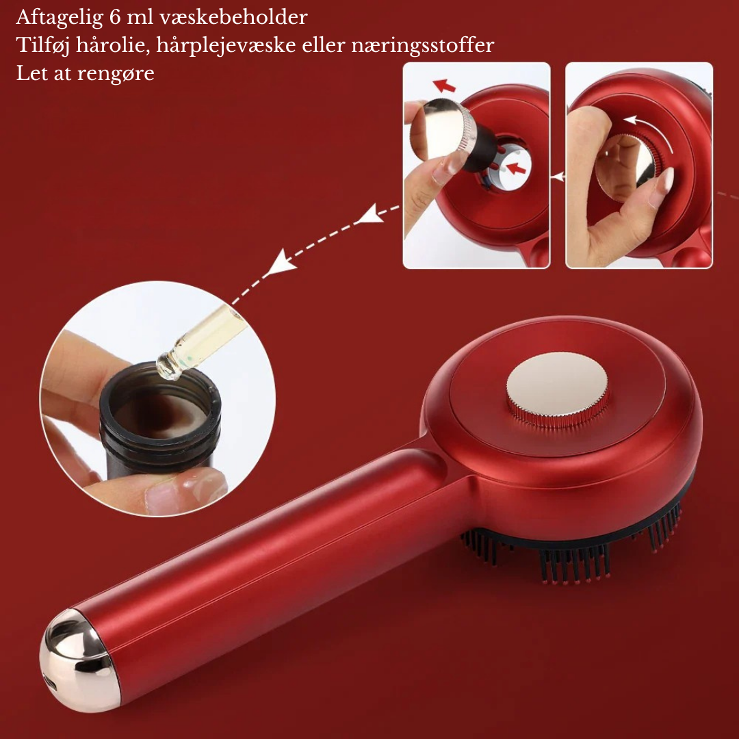 ScalpFlow™ 3-i-1 Hårfornyer: Rødt Lys Terapi kombineret med dybdegående Æltende Massage.