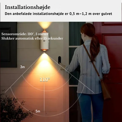 AuraSense™ Trådløs Væglampe: Luksus Up/Down Lys & Smart Bevægelsessensor