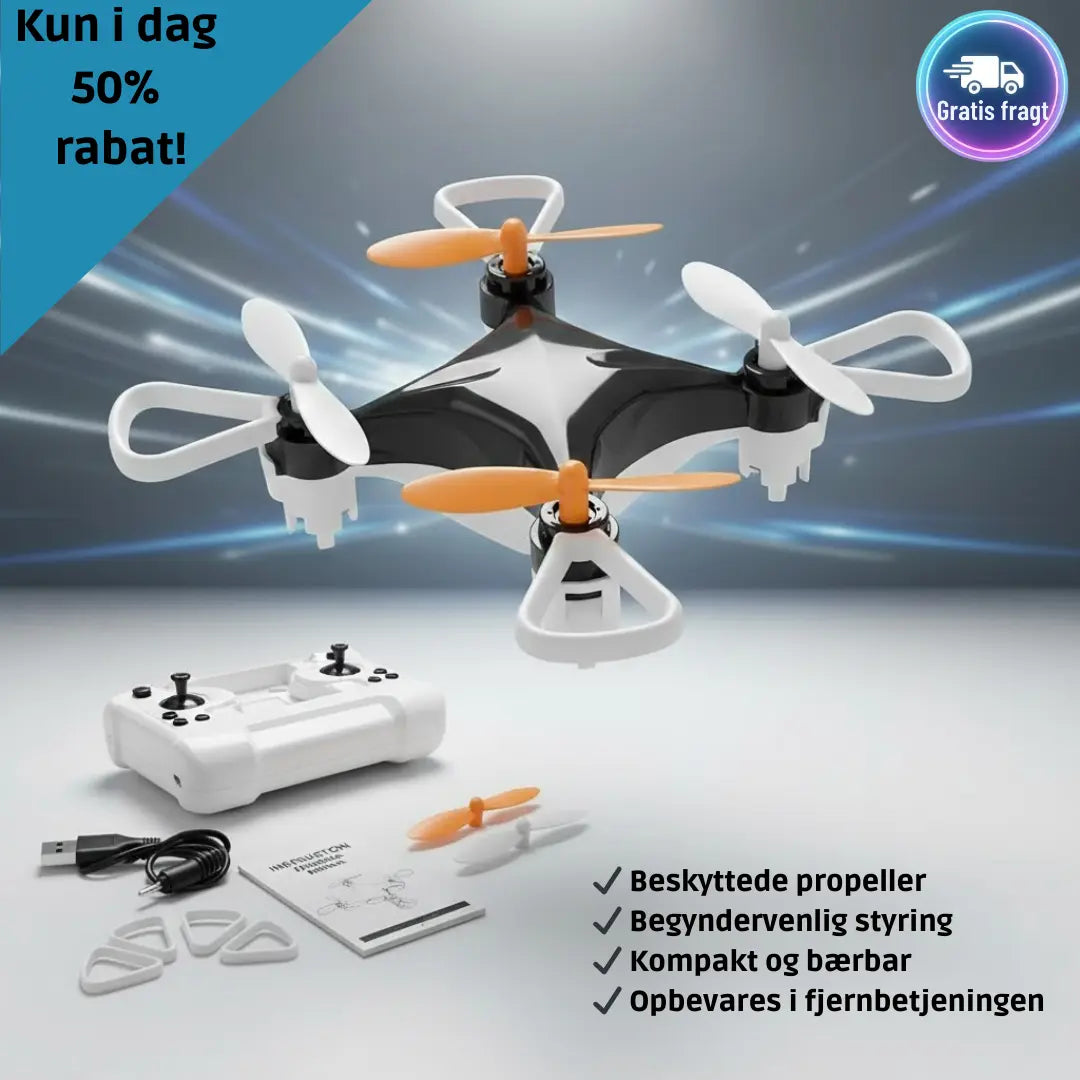 AeroNøva — LED stuntdrone med 360° tricks og højdehold for den perfekte gaveoplevelse