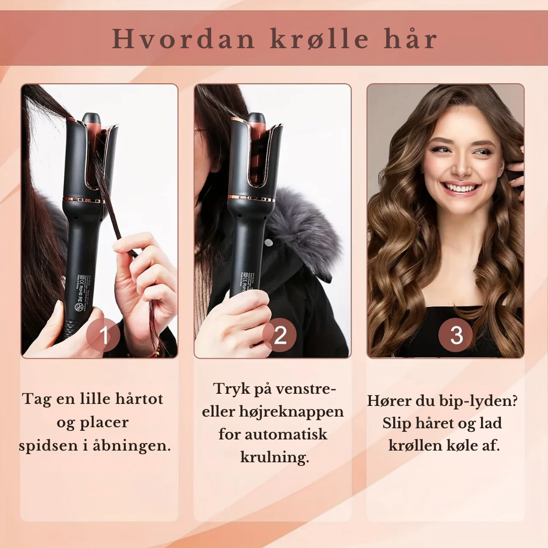 CurlGenie™ Automatisk Krøllejern: Få Perfekte Salonkrøller Hver Dag
