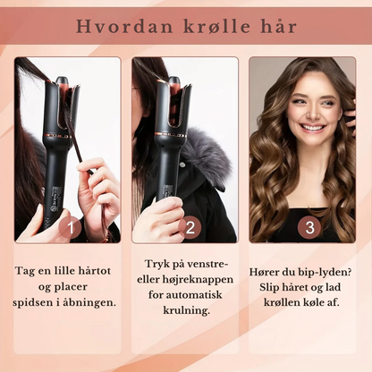 CurlGenie™ Automatisk Krøllejern: Få Perfekte Salonkrøller Hver Dag