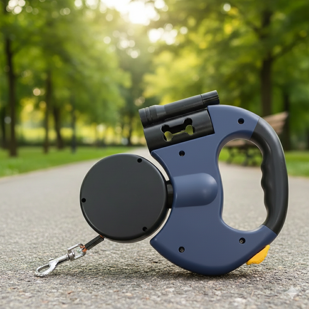 PawLink™ dobbelt udtrækkelig hundesnor – gå to hunde uden at blive filtret eller stresset